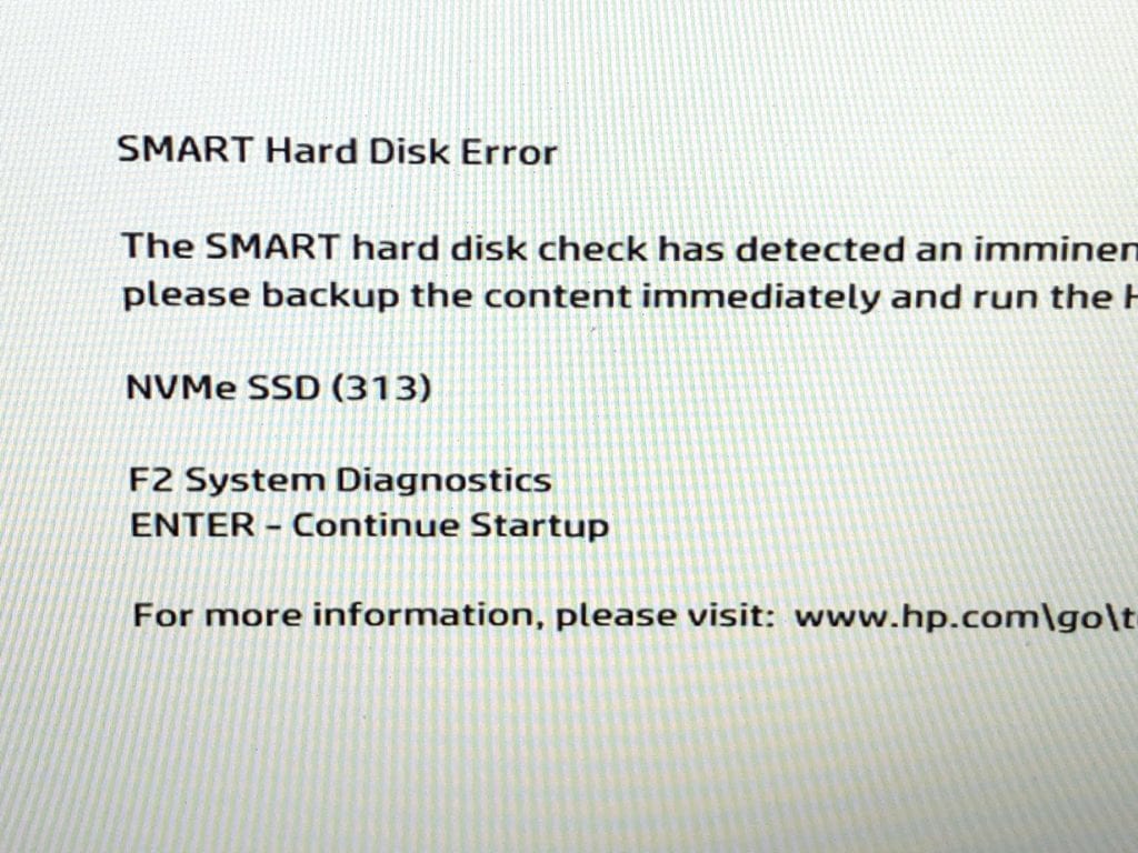 HP SMART Error 313
