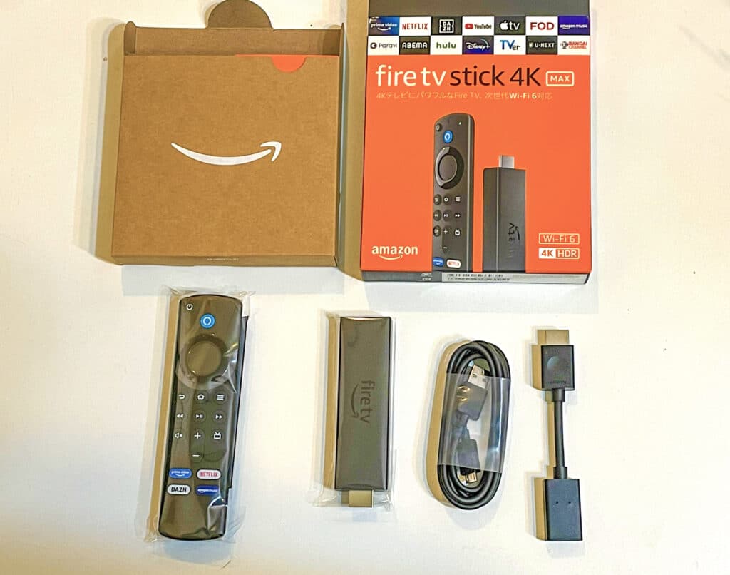 AmazonのFre tv sick 4K MAXの付属品