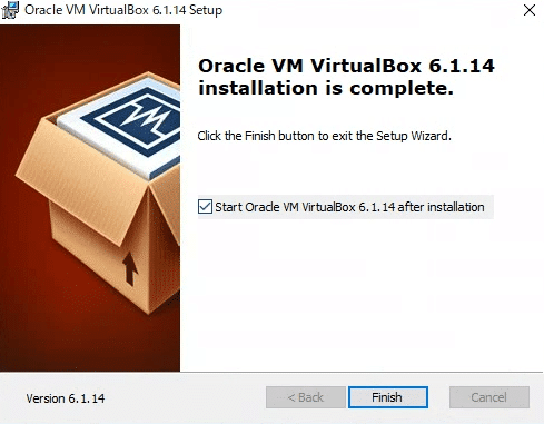 VirtualBox-インストール完了