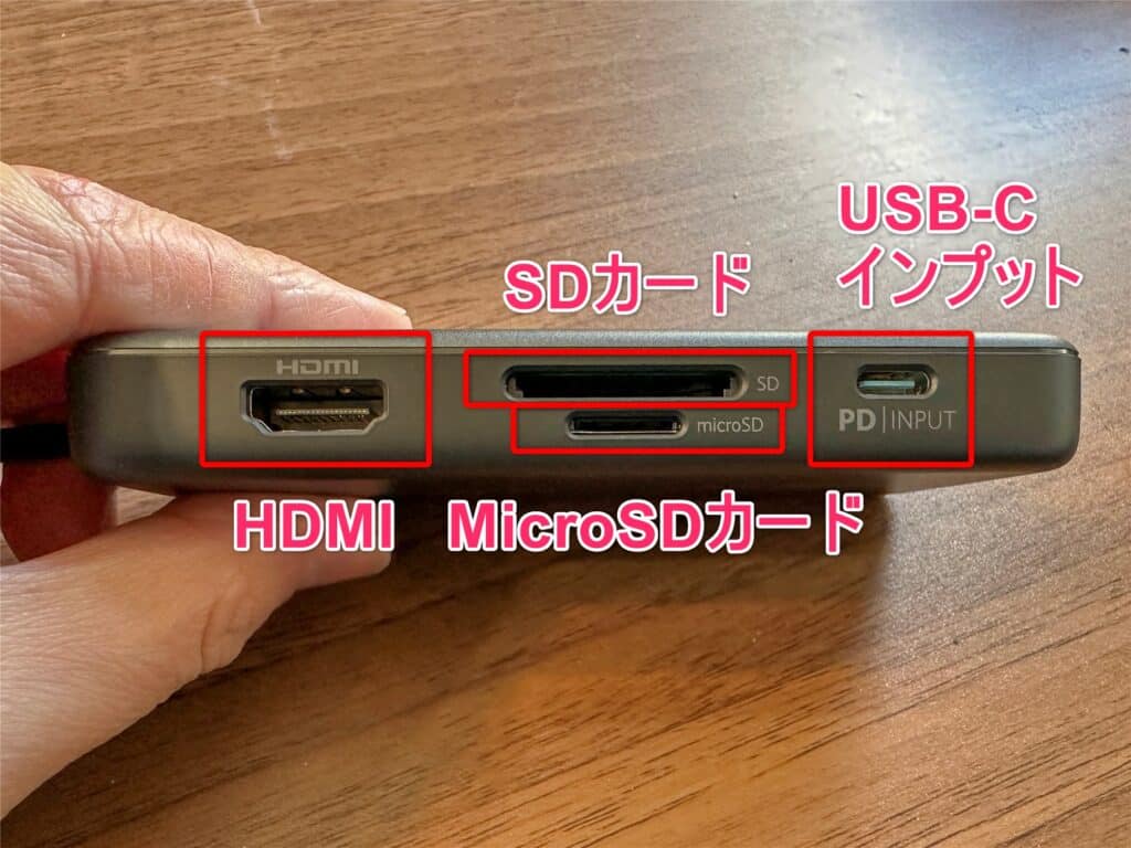 Anker PowerExpand+ 7-in-1のHDMIとSDカードとUSB-C