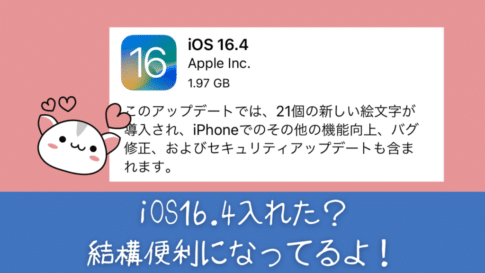 iOS16.4入れた？結構便利になってるよ！
