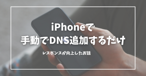 iPhoneで 手動でDNS追加するだけ