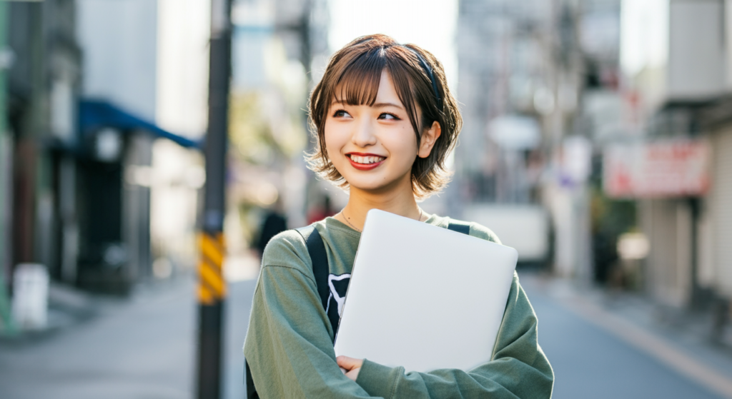 笑顔の女性