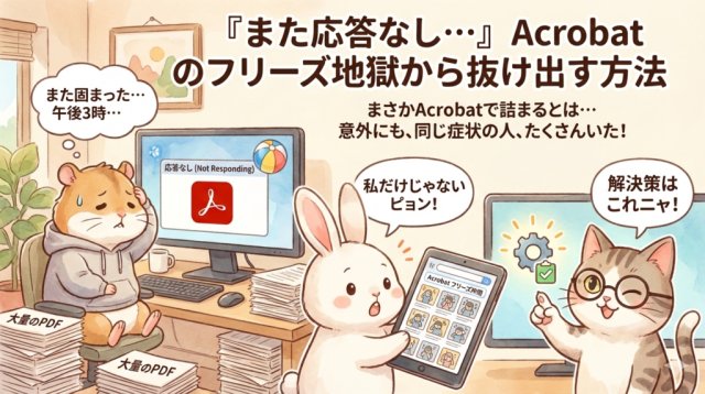 「また応答なし…」Acrobatのフリーズ地獄から抜け出す方法