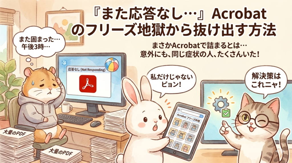 「また応答なし…」Acrobatのフリーズ地獄から抜け出す方法