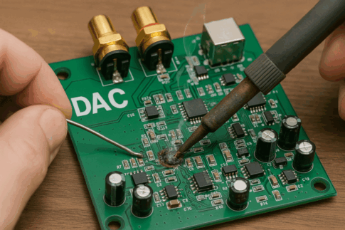 DACの、はんだ修理