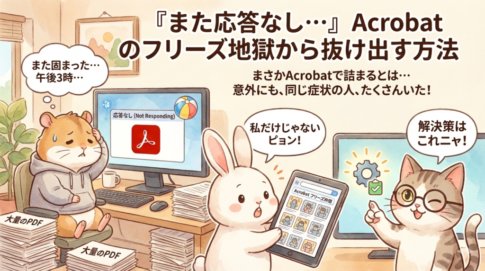 「また応答なし…」Acrobatのフリーズ地獄から抜け出す方法