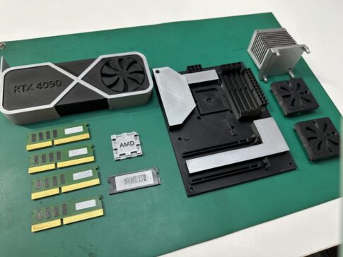 3Dプリンタで作成したPCパーツ