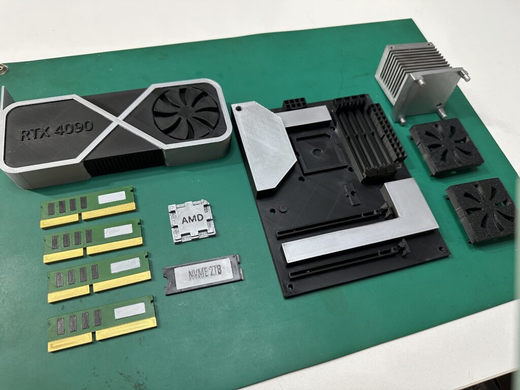 3Dプリンタで作成したPCパーツ