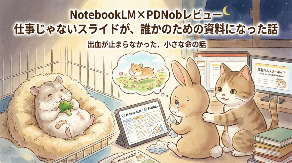 NotebookLM×PDNobレビュー|仕事じゃないスライドが、誰かのための資料になった話