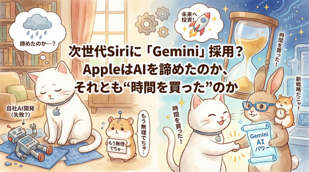 次世代Siriに「Gemini」採用？AppleはAIを諦めたのか、それとも“時間を買った”のか