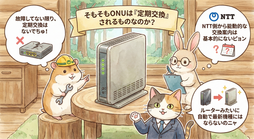 そもそもONUは「定期交換」されるものなのか？