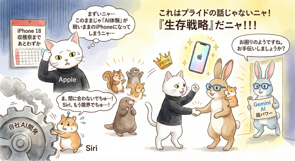 じゃあ「iPhone18に間に合わないからGemini」だったのか？