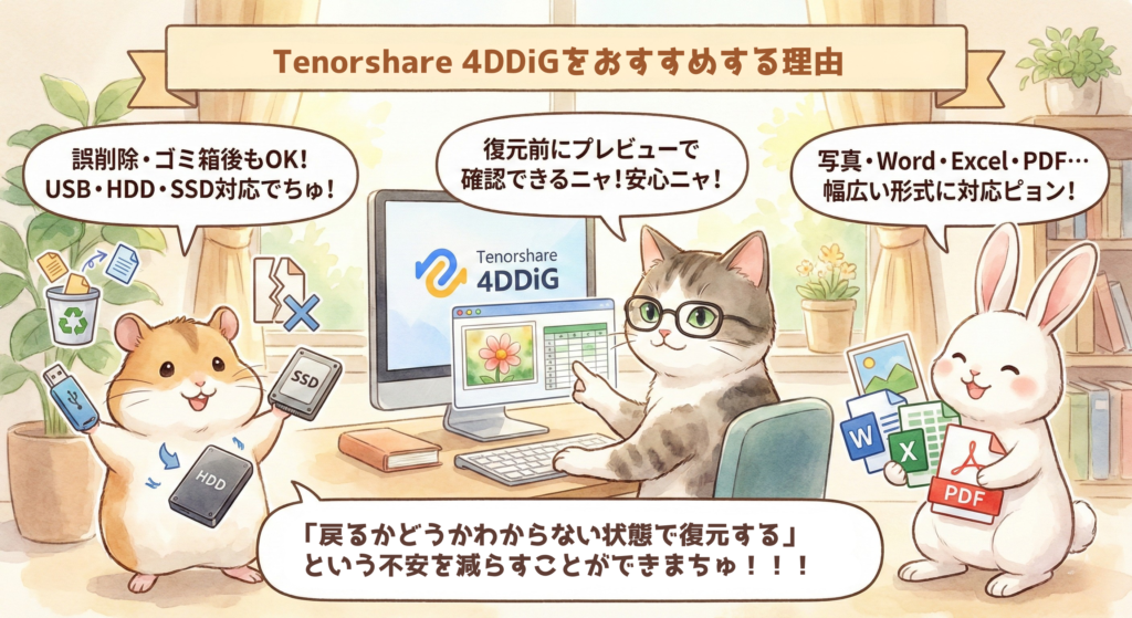 Tenorshare 4DDiGをおすすめする理由