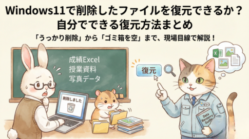 Windows11で削除したファイルを復元できるか？自分でできる復元方法まとめ