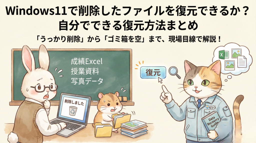 Windows11で削除したファイルを復元できるか？自分でできる復元方法まとめ