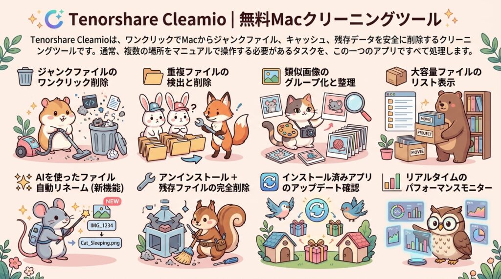 Tenorshare Cleamioでシステムデータを自動削除
