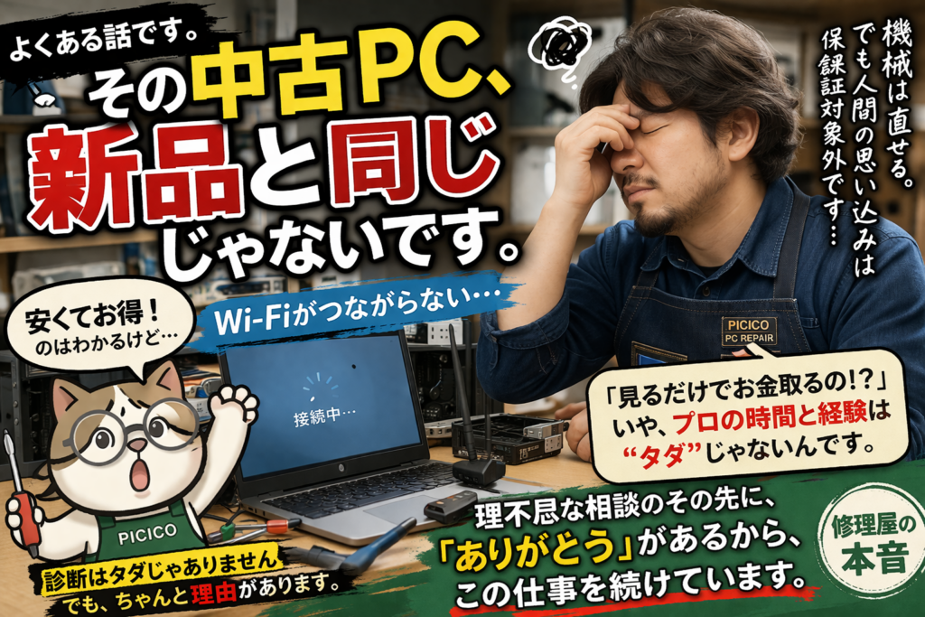 機械は直せる。でも思い込みは保証対象外かもしれません