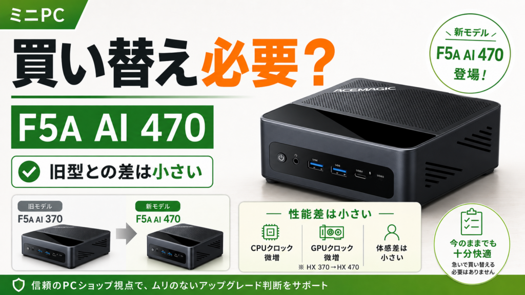 Ryzen AI 9 HX 470搭載ミニPC、数字だけで買うと後悔するかもしれない話