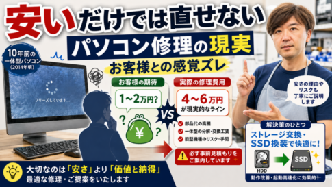 パソコン修理は1〜2万円で直る？現場で感じる料金感覚のズレ