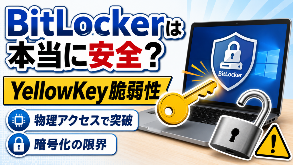 BitLockerは本当に安全?YellowKey脆弱性で見えた暗号化の落とし穴
