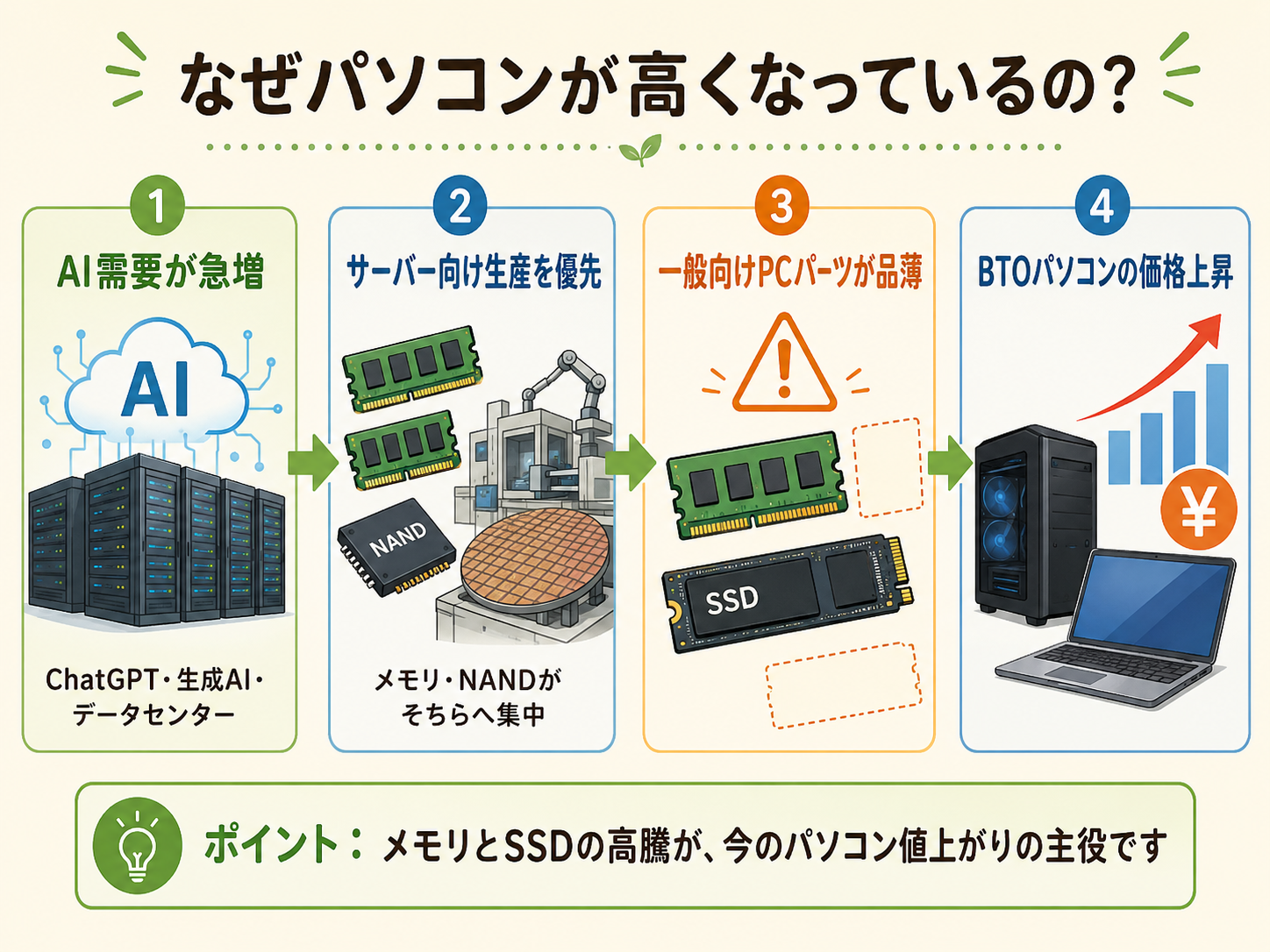 なぜパソコンが高くなっているの？