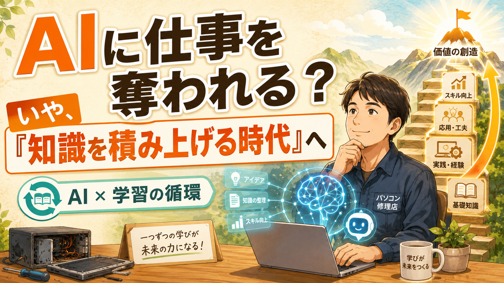 AIに仕事を奪われる？これからは「知識を積み上げる時代」へ