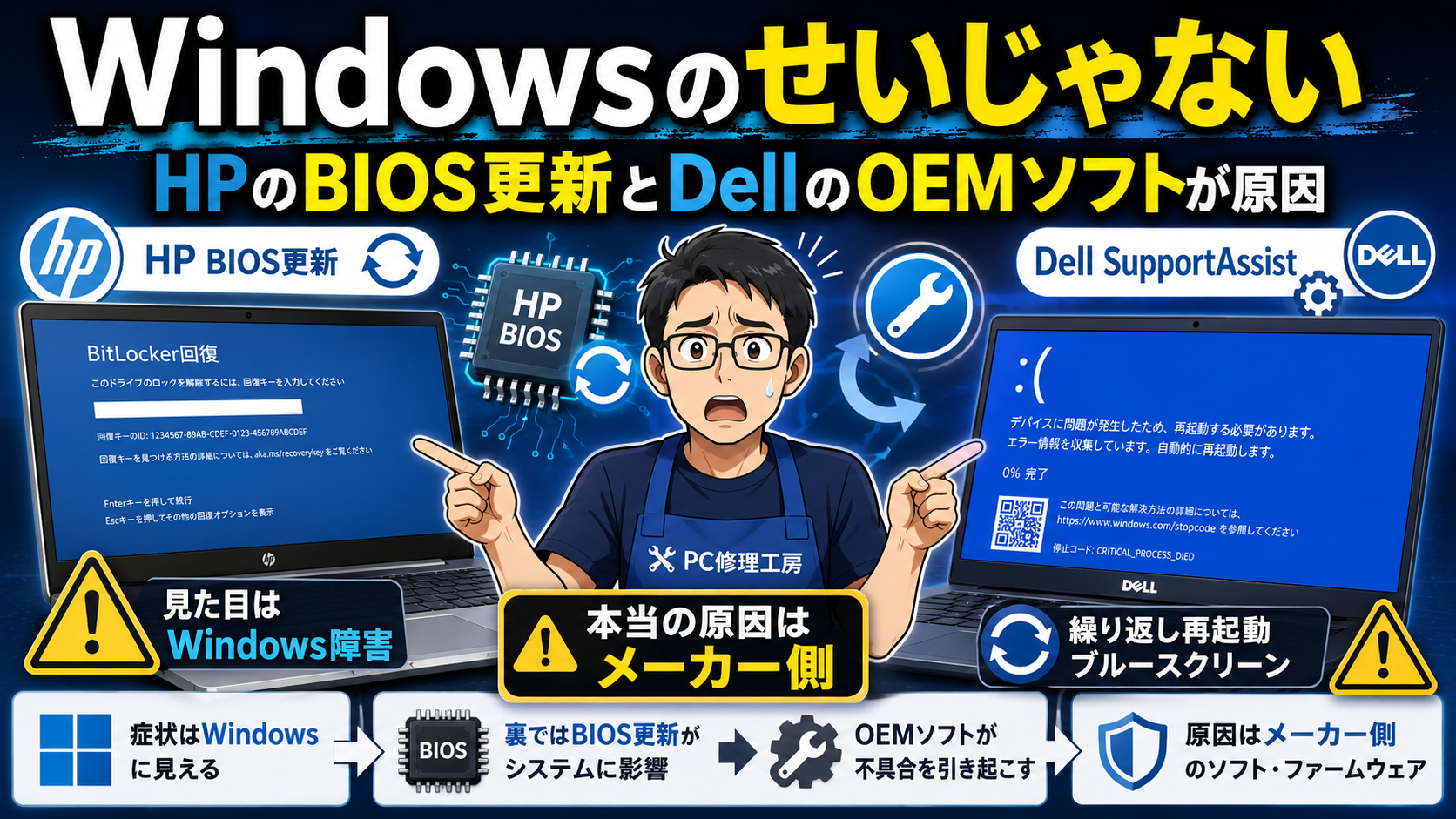 Windowsのせいじゃない?HPとDellの不具合に見るOEMソフトの落とし穴