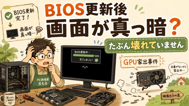 「GPUが家出しました」——BIOSアップデート後の黒画面、犯人は故障じゃなかった
