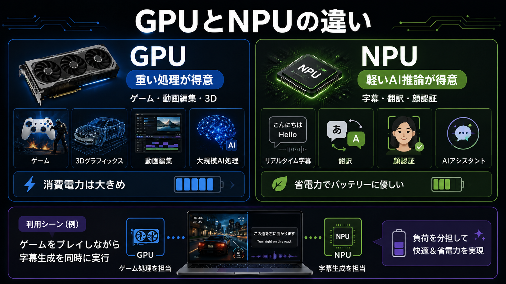 GPUとNPUの違い