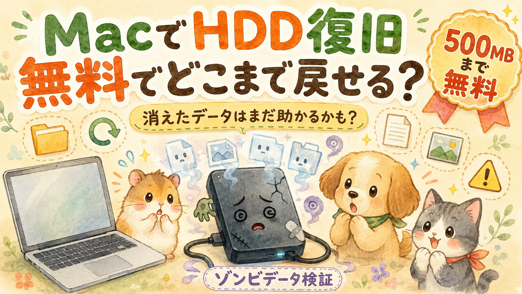 HDDのゾンビデータは蘇る?Macで無料復元ソフトを試した結果