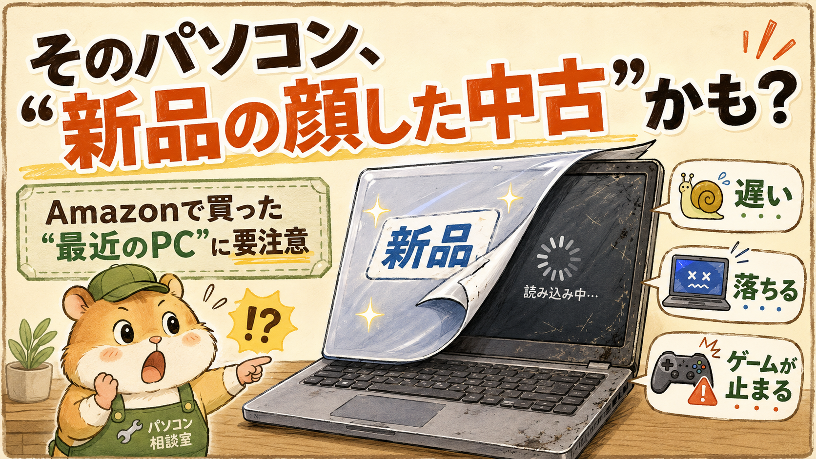 「最近買ったPCなのに遅い」Amazon購入パソコンで増えている相談について