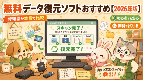 無料データ復元ソフトおすすめ【2026年版】修理屋が本音で比較