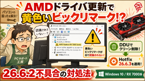 AMD Radeonのドライバ更新で一日溶けた話。「26.6.2」、お前のせいだぞ