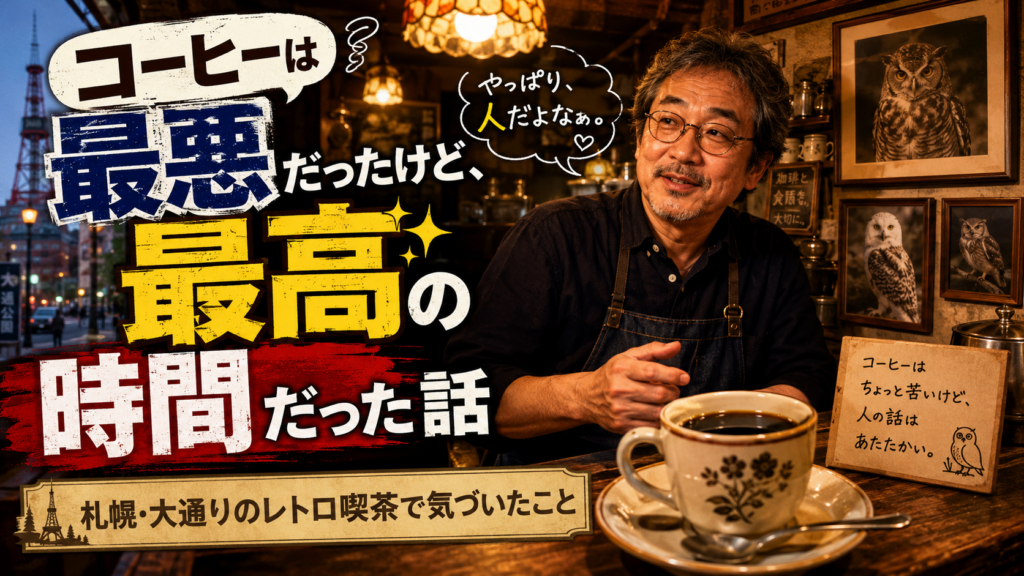 札幌・大通りのレトロ喫茶で気づいた「人」の価値