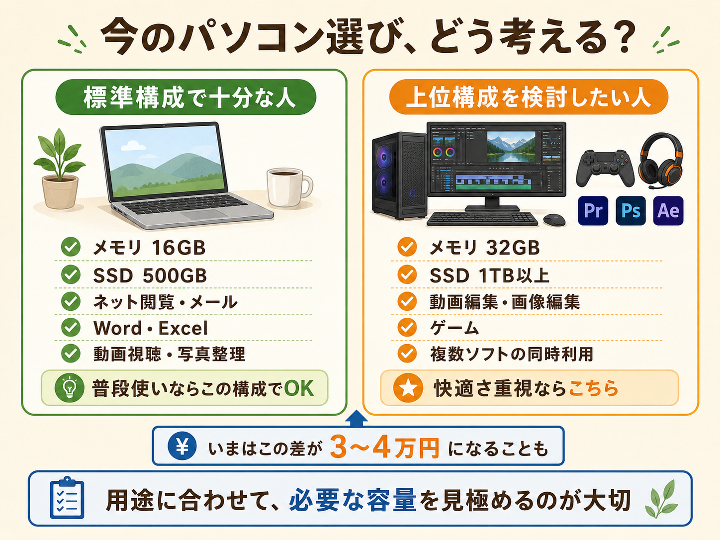 今のパソコン選び、どう考える？