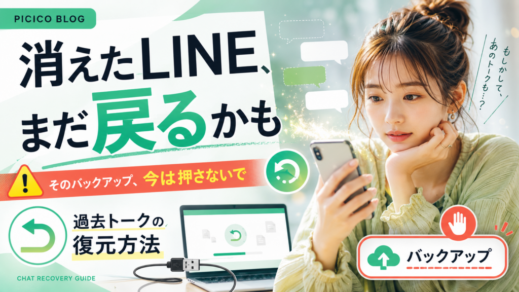LINEの過去のトークを復元する方法とバックアップ上書きへの注意