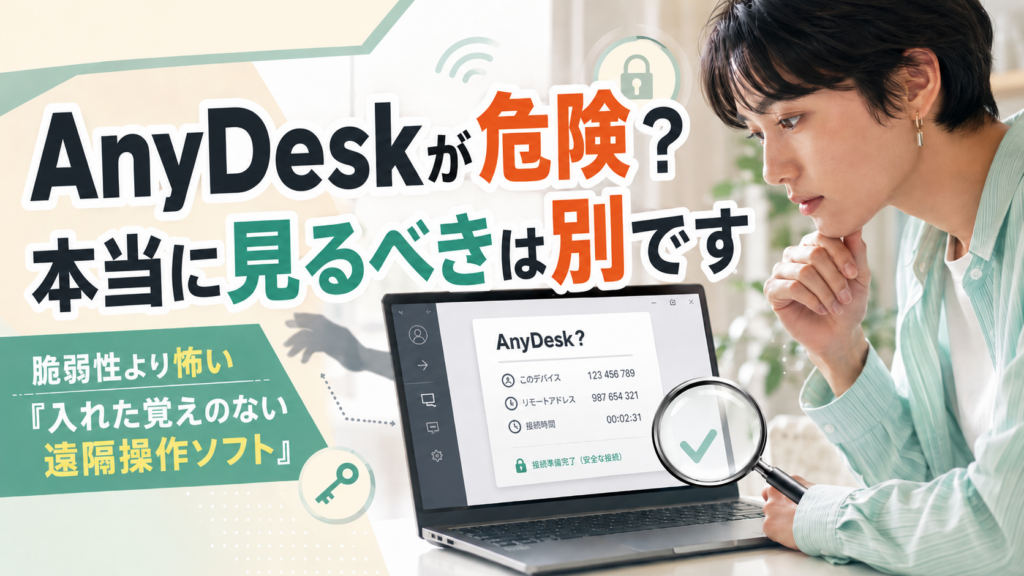 「AnyDeskが危険」というニュースを見て青ざめた人へ。落ち着いてください、たぶんそれ、別の話です