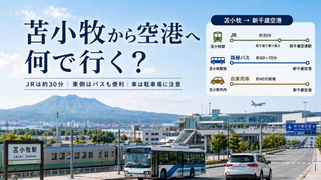 苫小牧から新千歳空港、JRとバスどっちが正解？