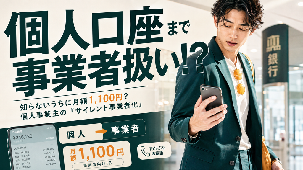 個人事業主のネットバンキングはなぜ有料？月1,100円の事業扱い