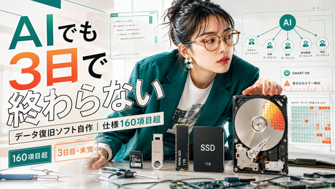 データ復旧ソフト自作 Claude Codeでも3日で終わらない