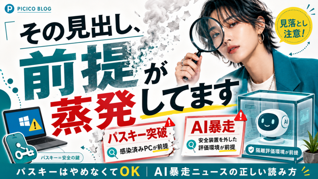 「パスキー突破」「AIが暴走」は本当？怖いニュースの前提条件を読み解く