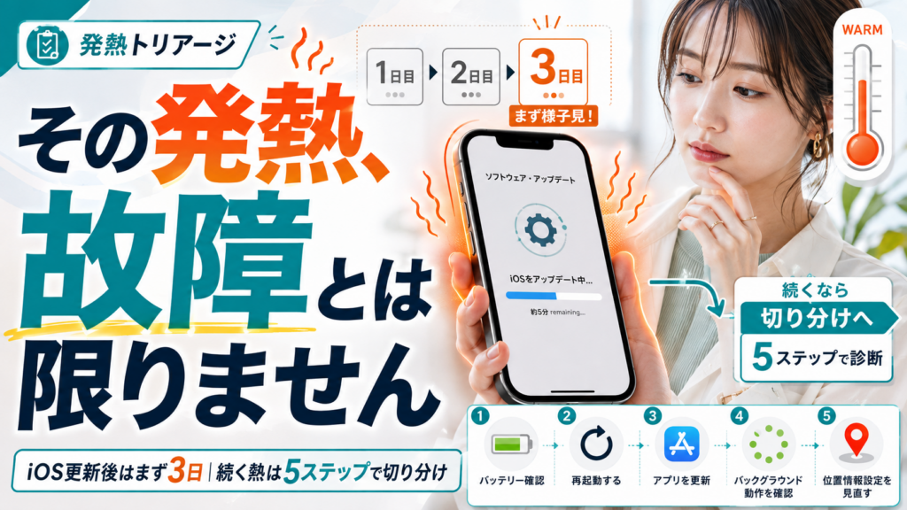 iOSアップデート後にiPhoneが熱い原因と対処法｜まず3日待つべき理由