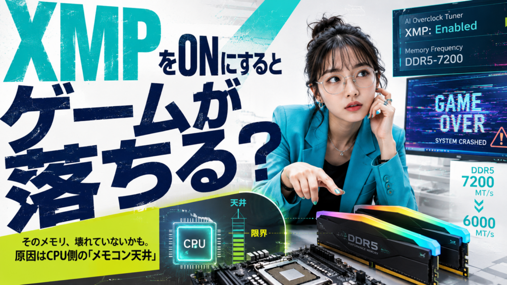 XMPを有効にするとゲームが落ちる原因と直し方