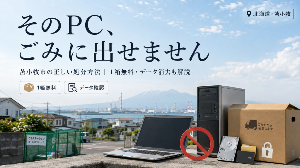 苫小牧でパソコンを処分する方法と、その前にやること