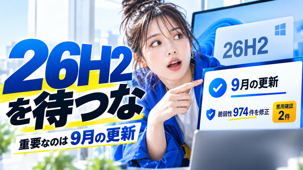 Windows11 26H2で何が変わる？｜実は先に来てた話