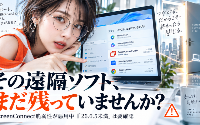 ScreenConnectの脆弱性｜遠隔サポート後に確かめる3点