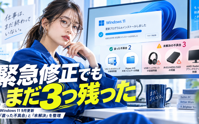 Windows11アップデート不具合【最新】緊急更新で直るもの