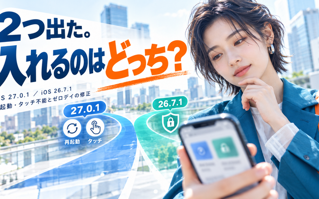 iOS 27.0.1と26.7.1どっち？｜再起動と脆弱性の修正
