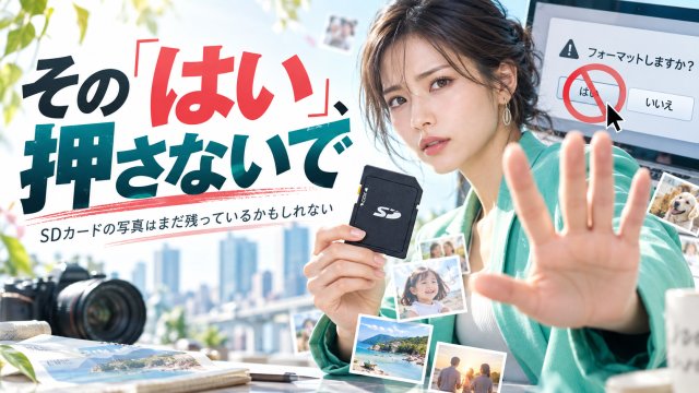 SDカードのデータ復元｜「フォーマットしますか？」が出ても写真はまだ残っている